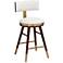 Parker 25 1/2" White Leather Counter Stool