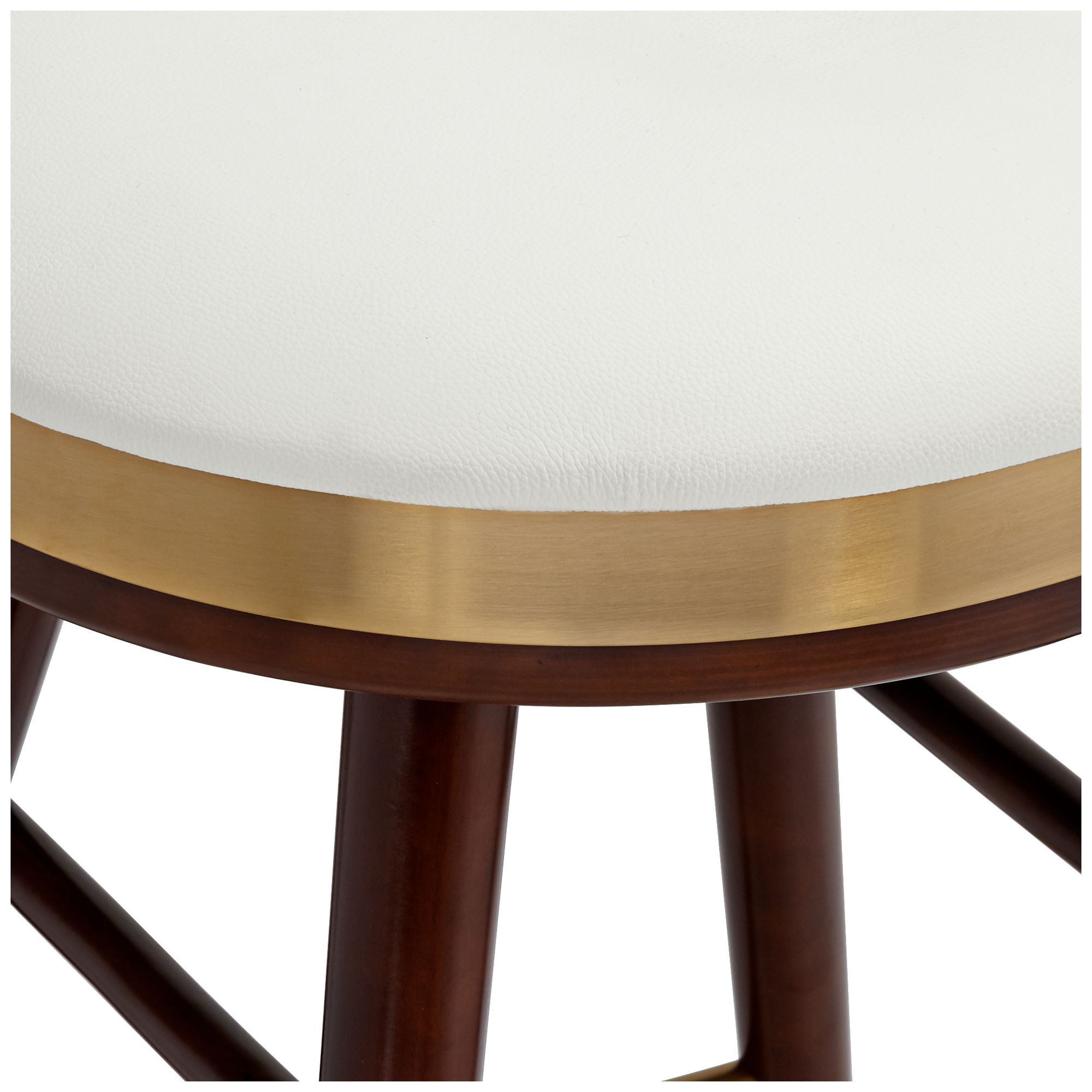 parker white leather counter stool