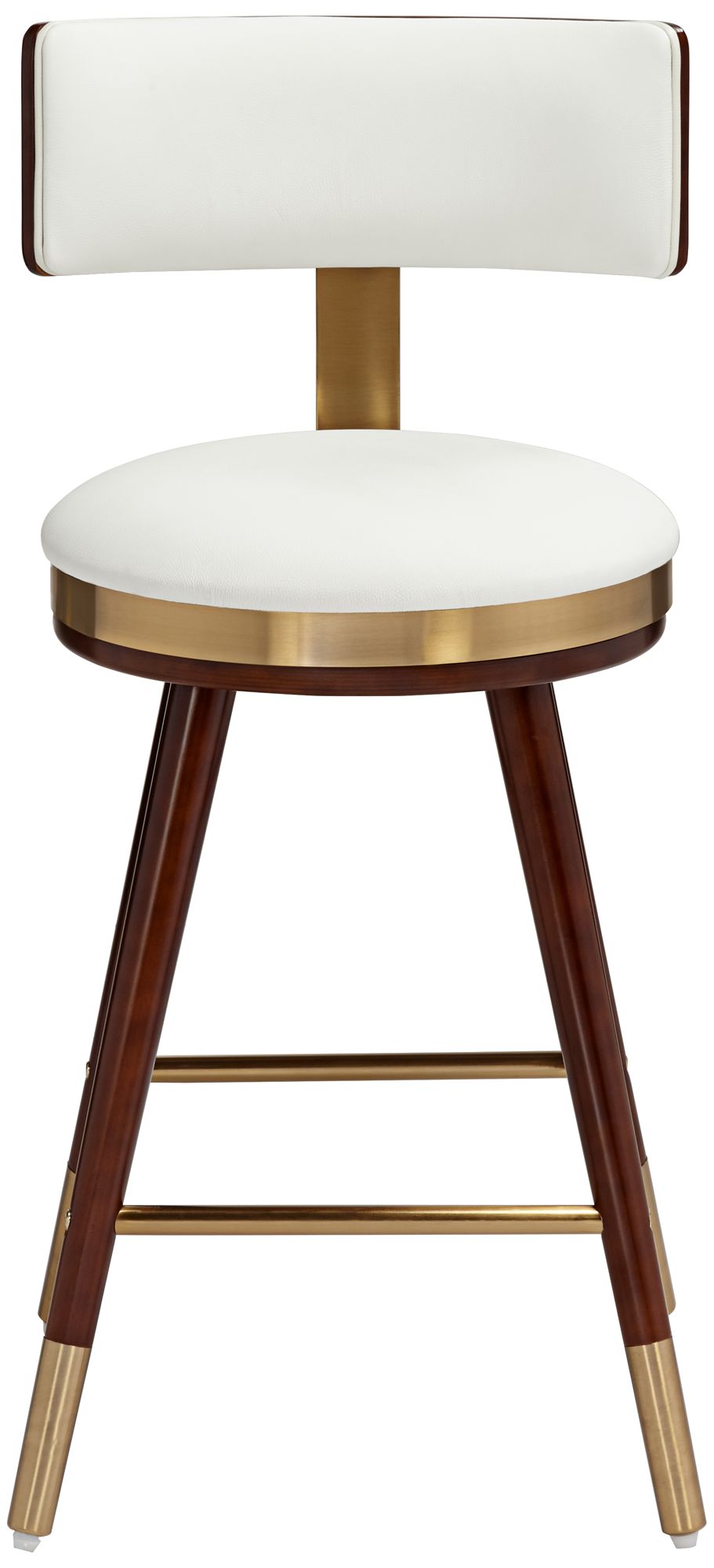 parker white leather counter stool