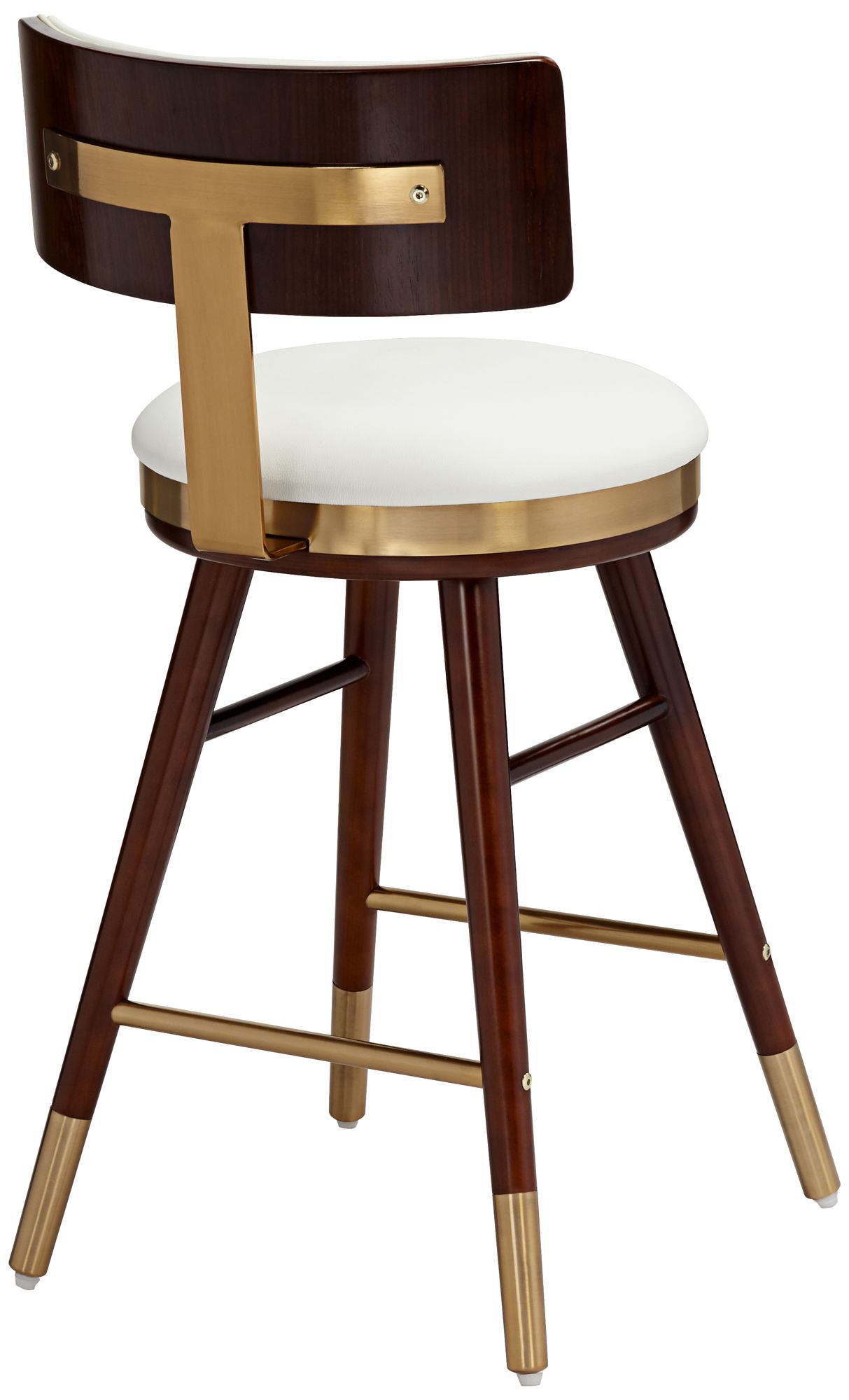 parker white leather counter stool