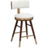 Parker 25 1/2" White Leather Counter Stool