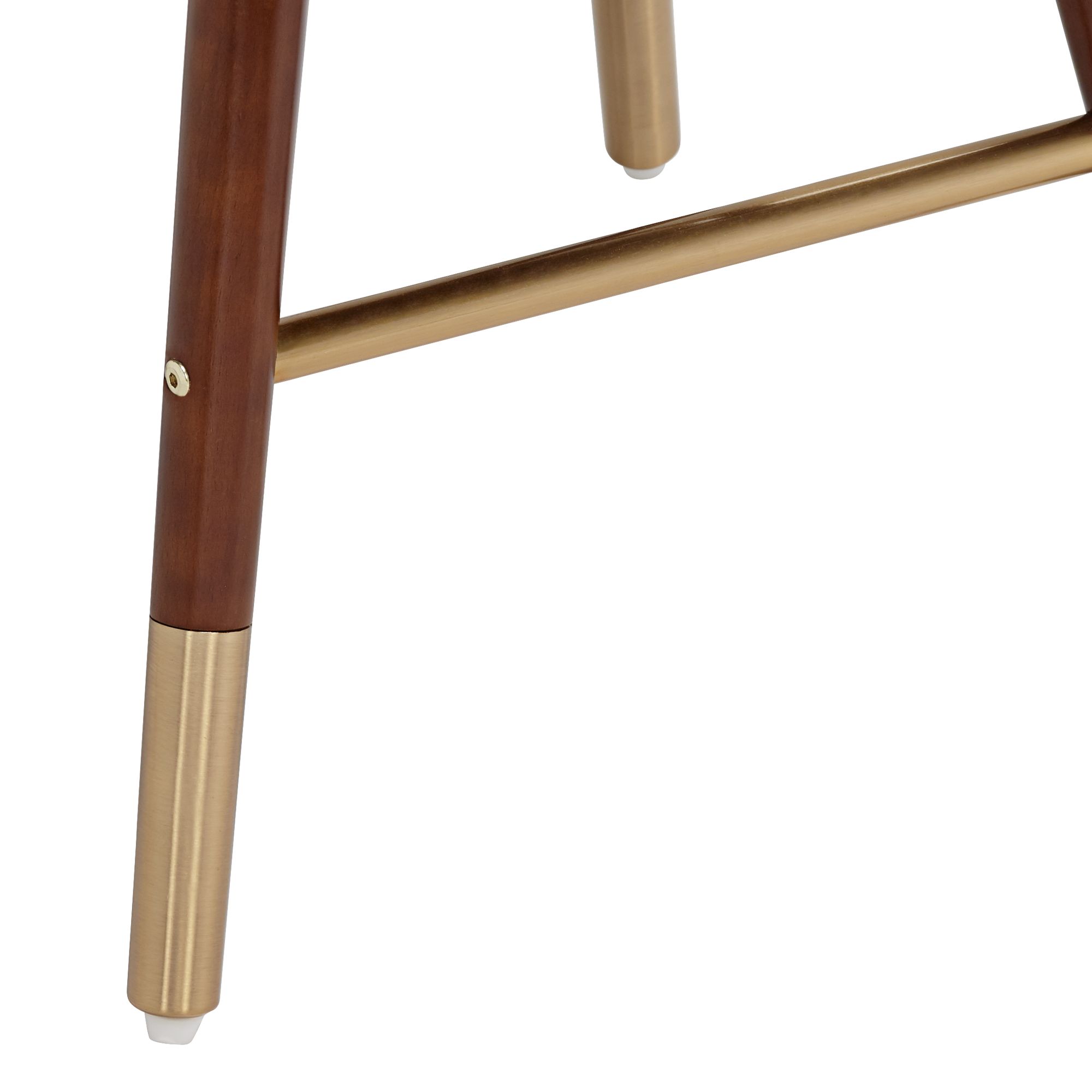 Image 3 Parker 26" Modern Backless White and Gold Counter Stool Set of 2 more views