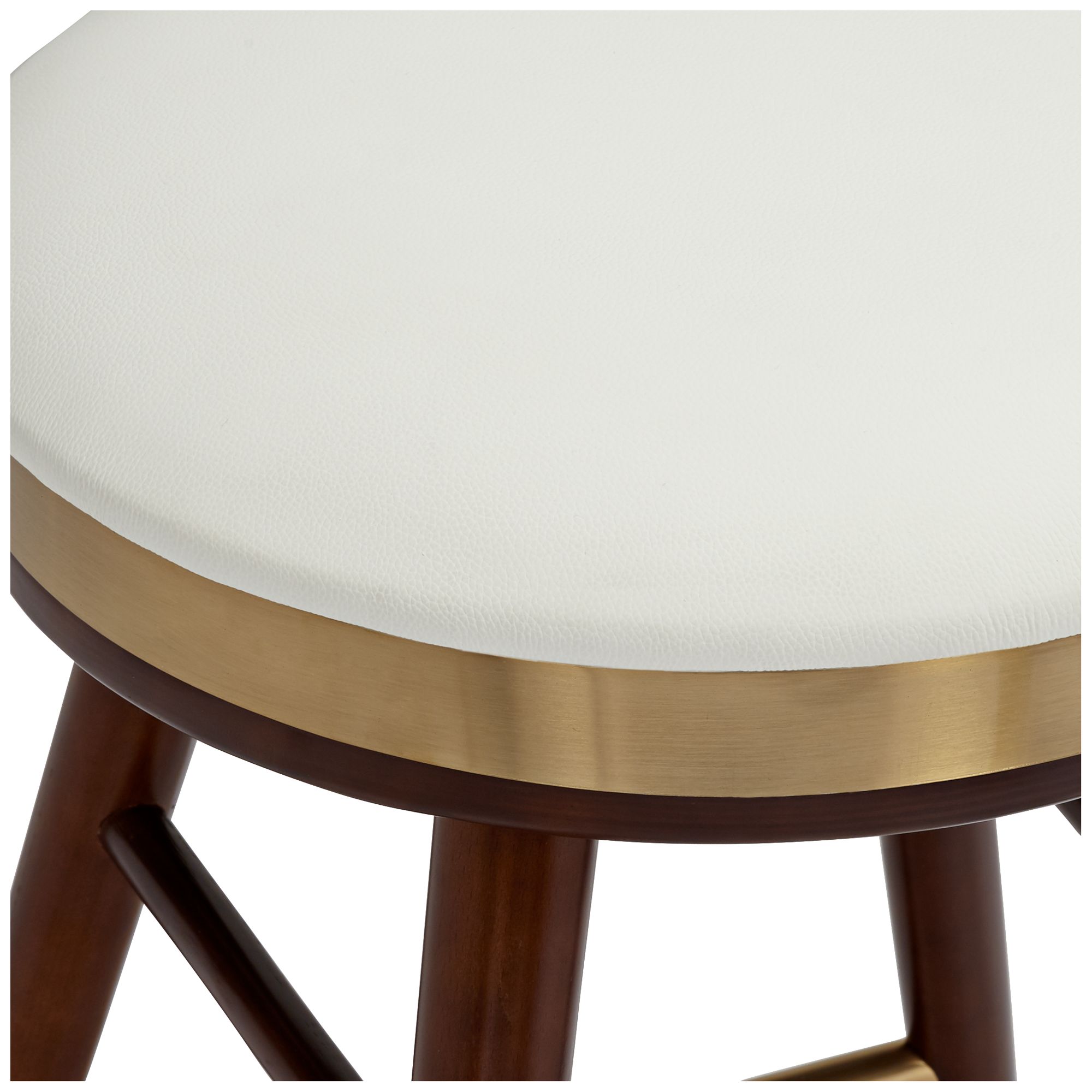 Image 3 Parker 26" Modern Backless White and Gold Counter Stool more views