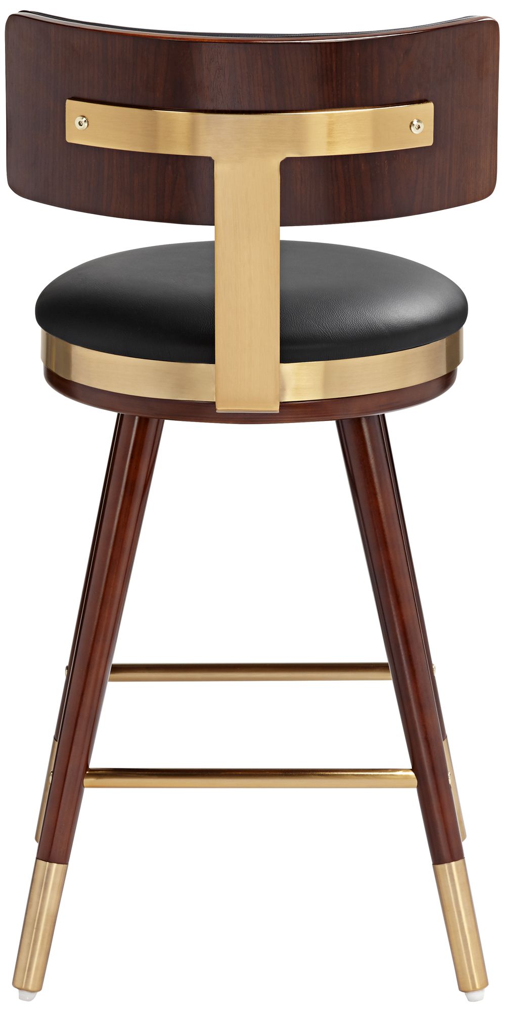 Parker 27 3/4" Black Leather Counter Stools Set of 2