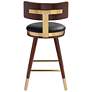 Parker 27 3/4" Black Leather and Gold Modern Counter Stool in scene