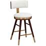Parker 27 3/4" High White Leather Counter Stool in scene