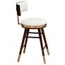 Parker 27 3/4" High White Leather Counter Stool in scene