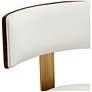 4_Parker 27 3/4" White Leather Counter Stools Set of 2 more views