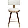 7_Parker 27 3/4" White Leather Counter Stools Set of 2 more views