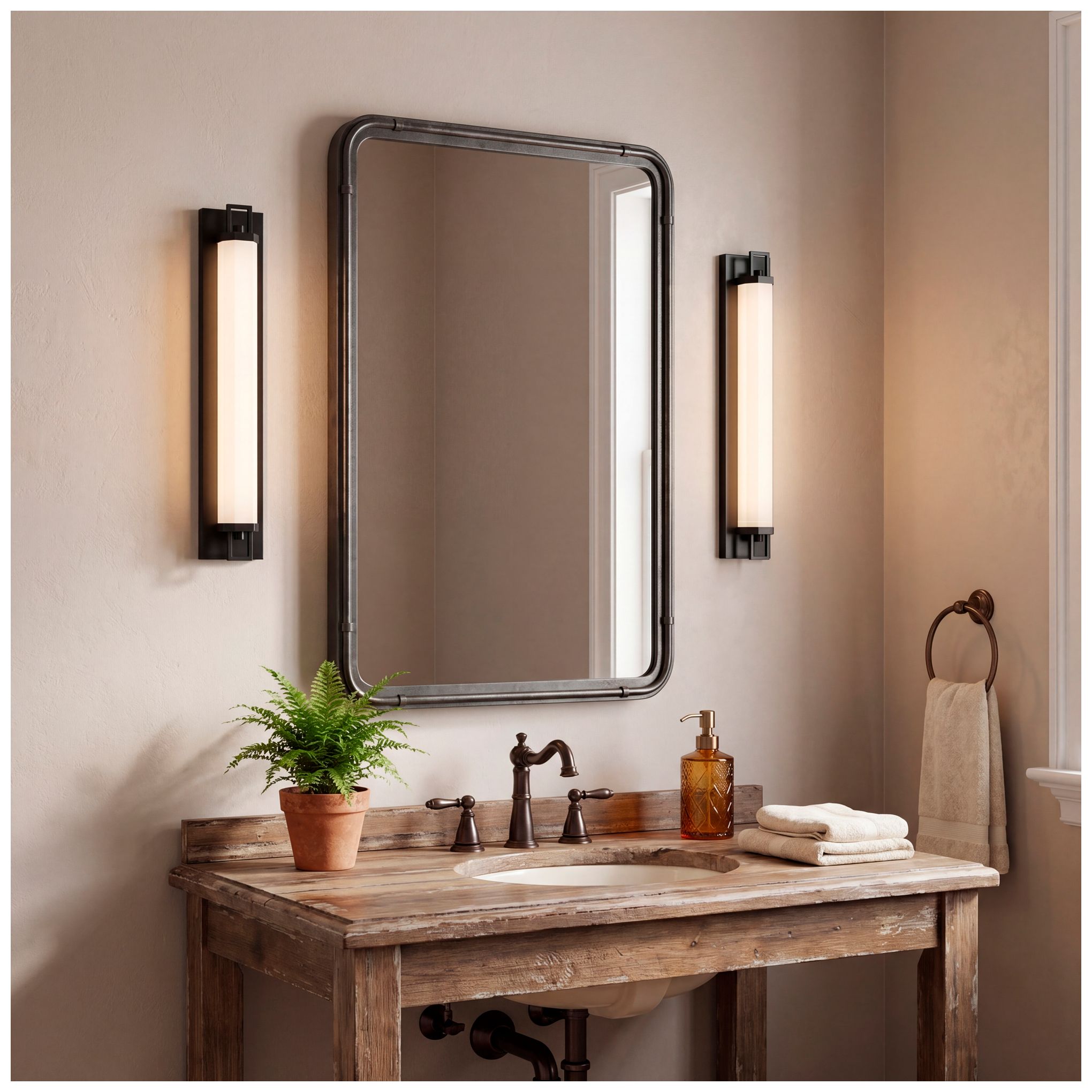Image 7 Parker 28" LED Bathroom Vanity Light in Black Lustre more views