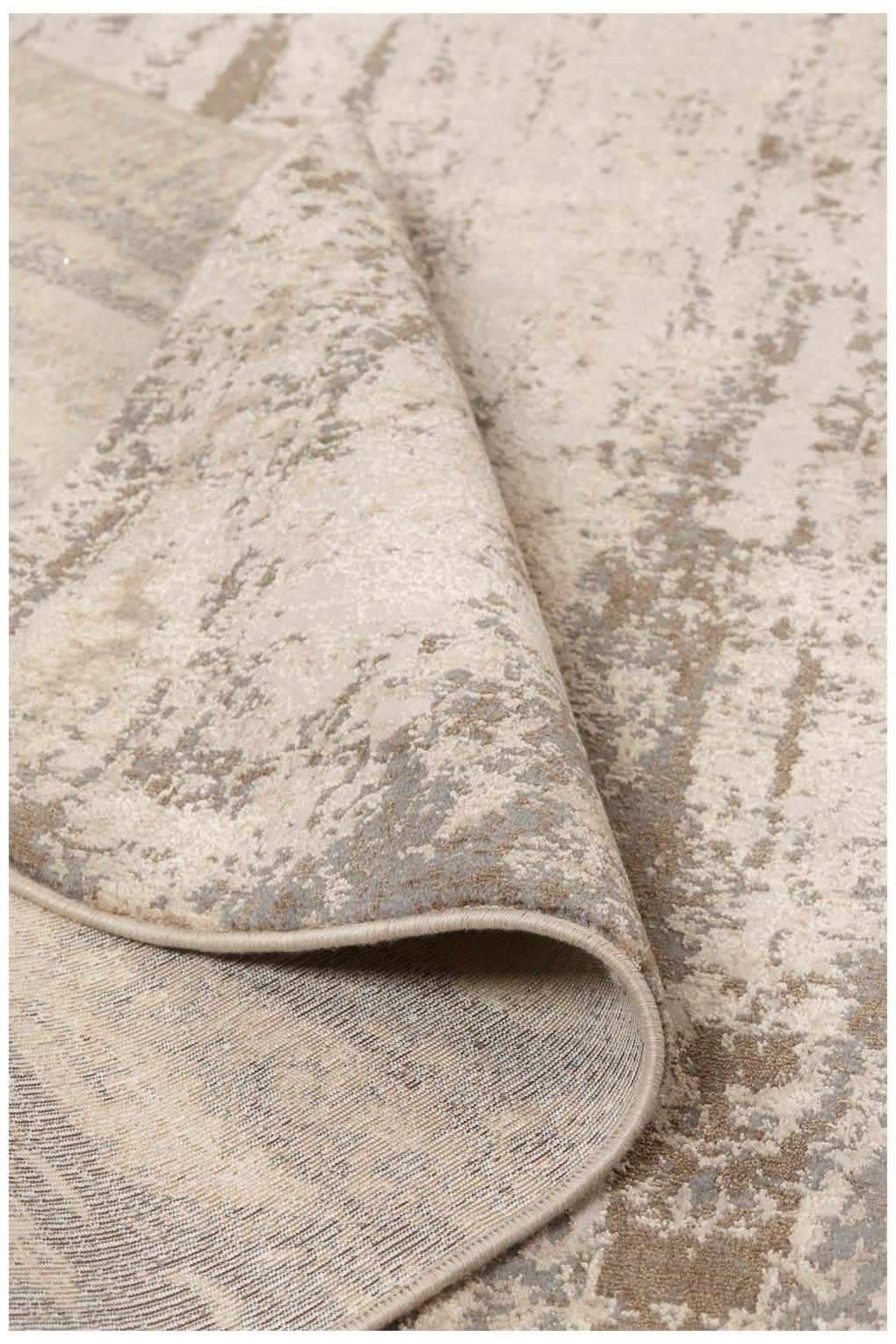 Image 5 Parker Abstract Indoor Ivory Area Rug 3719F 7'-9" x 7'-9" Round more views