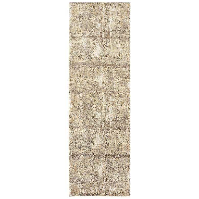 Image 1 Parker Abstract Indoor Tan Area Rug 3701F 2'-6" x 8'