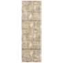 Parker Abstract Indoor Tan Area Rug 3701F 2'-6" x 8'