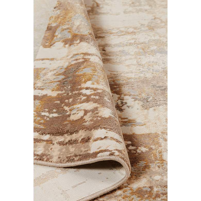 Image 2 Parker Abstract Indoor Tan Area Rug 3709F 7'-9" x 7'-9" Round more views