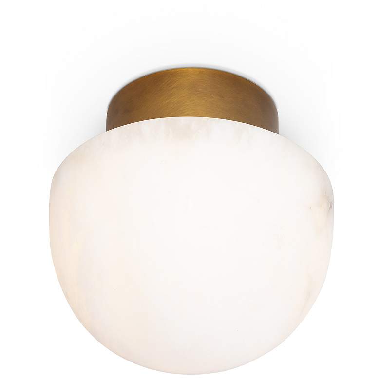 Image 1 Parker Alabaster Flush Mount (Natural Brass)