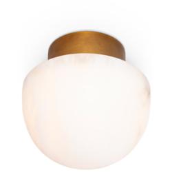 Parker Alabaster Flush Mount (Natural Brass)
