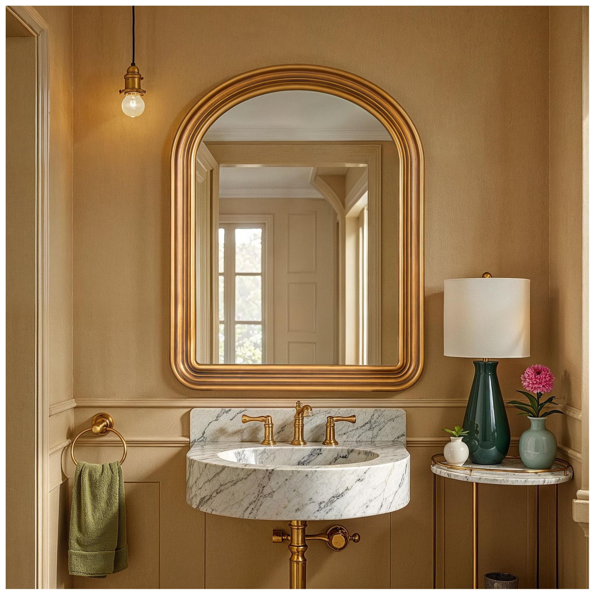 Image 6 Parker Gold Wall Mirror more views