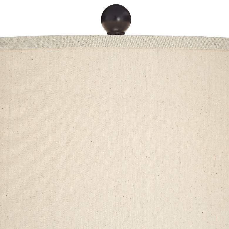 Image 2 Parker Hammered Bronze USB Table Lamps With 8" Square Risers more views