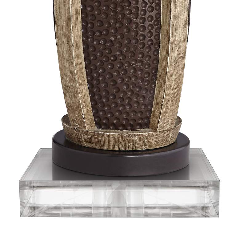 Image 4 Parker Hammered Bronze USB Table Lamps With 8" Square Risers more views