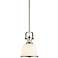 Parker Place Brushed Steel 8" Wide Mini Pendant