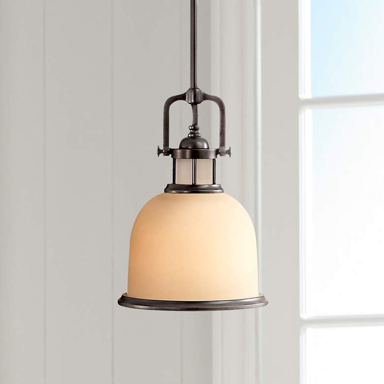 Image 1 Parker Place Dark Bronze 8" Wide Mini Pendant Light