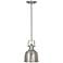 Parker Place Solid Brushed Steel 8" Wide Mini Pendant Light