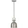 Parker Place Solid Brushed Steel 8" Wide Mini Pendant  Light