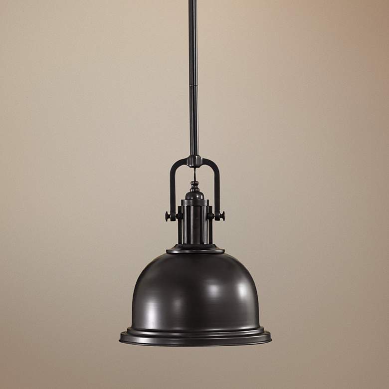 Image 1 Parker Place Solid Dark Bronze 13" Wide Pendant Light