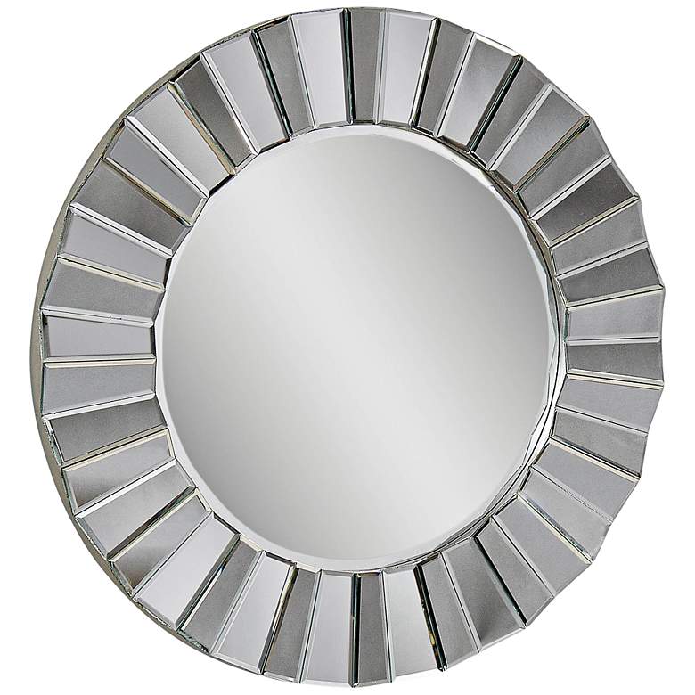 Image 1 Parker Starburst 36 inch Round Beveled Wall Mirror