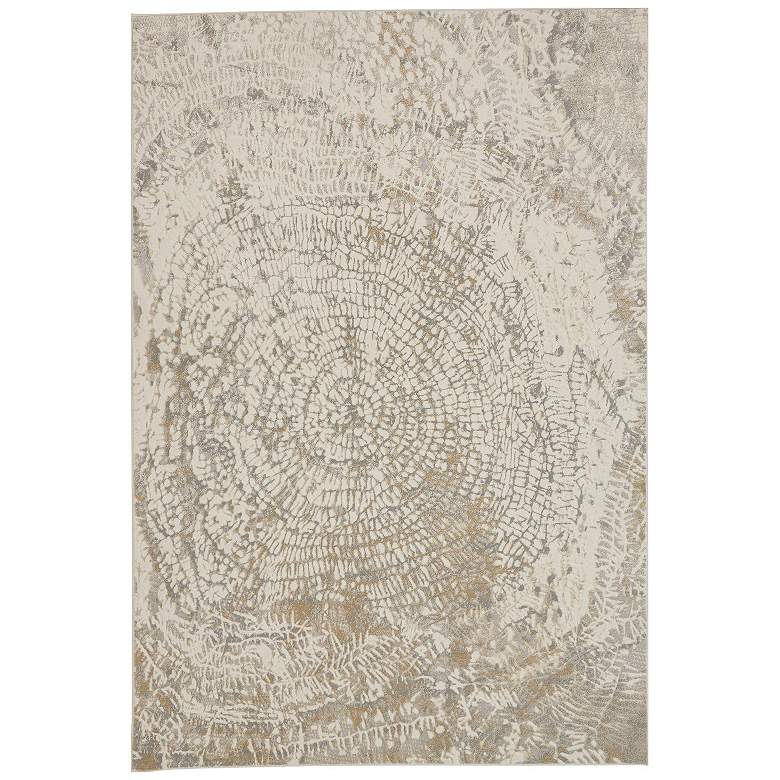 Image 1 Parker Transitional Abstract Soft Indoor Ivory Area Rug 3702F