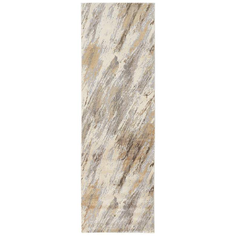Image 1 Parker Transitional Abstract Soft Indoor Ivory Area Rug 3704F