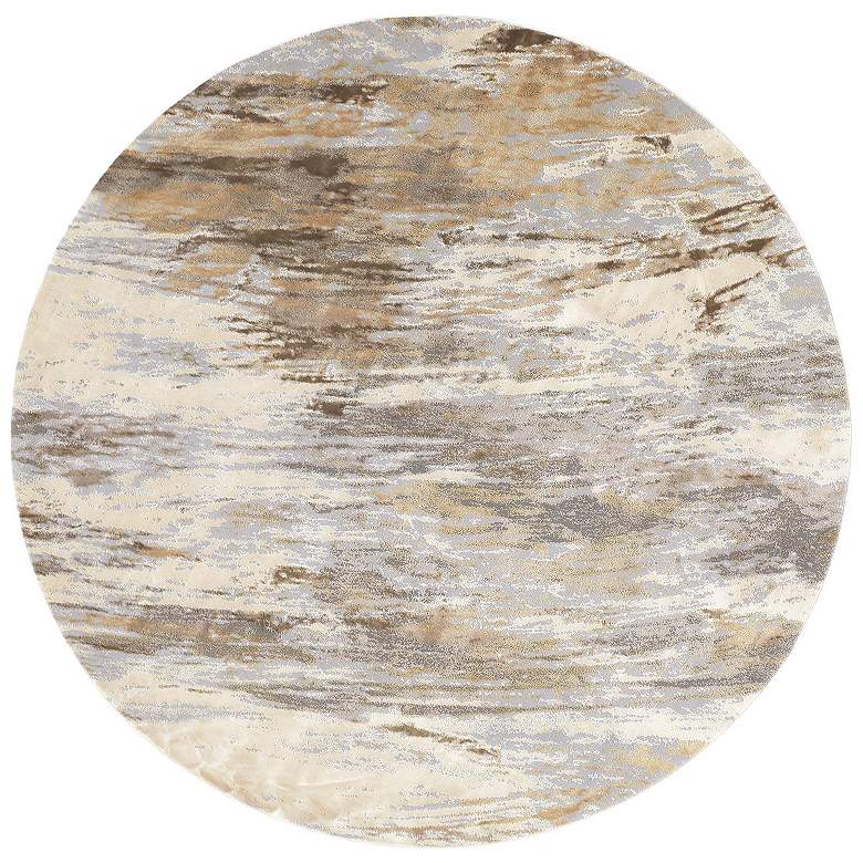 Image 1 Parker Transitional Abstract Soft Indoor Ivory Area Rug 3704F