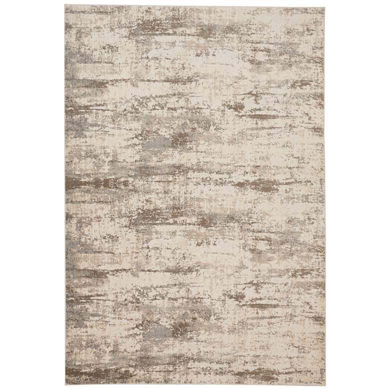 Image 1 Parker Transitional Abstract Soft Indoor Ivory Area Rug 3719F