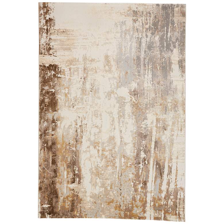 Image 1 Parker Transitional Abstract Soft Indoor Tan Area Rug 3709F