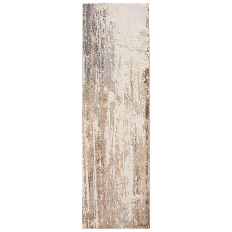 Image 1 Parker Transitional Abstract Soft Indoor Tan Area Rug 3709F