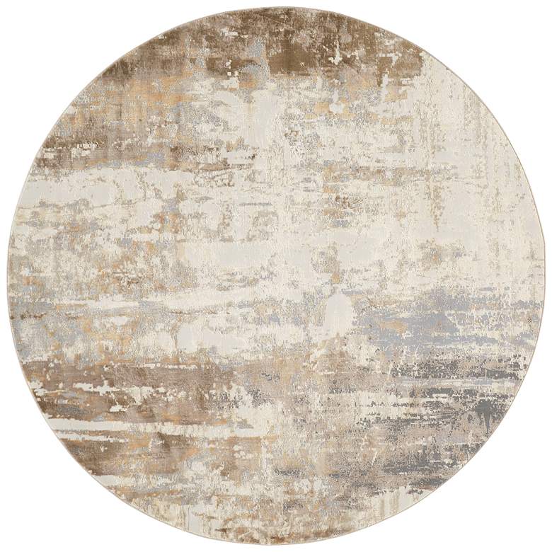 Image 1 Parker Transitional Abstract Soft Indoor Tan Area Rug 3709F