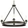 Parkham 33" Wide Bronze 6-Light Wagon Wheel Chandelier