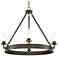 Parkham 33" Wide Bronze 6-Light Wagon Wheel Chandelier