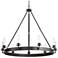 Parkham 41" Wide Dark Bronze Wagon Wheel 9-Light Chandelier