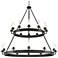 Parkham 48 1/4" Wide Bronze Round 2-Tier 24-Light Chandelier