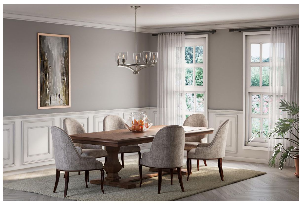 Image 2 Parkhurst Collection Five-Light Clear Glass Chandelier Light more views