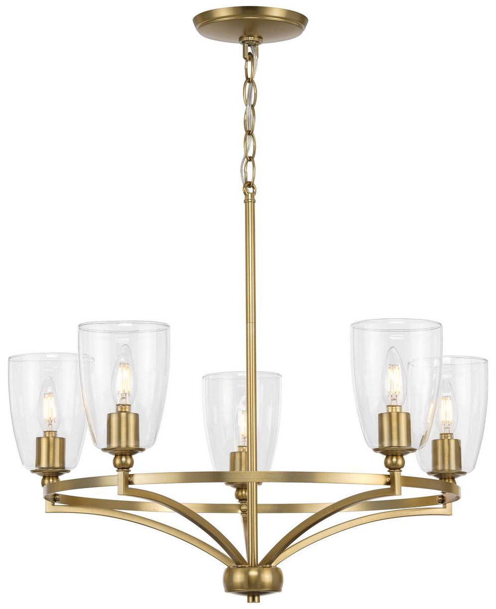Image 5 Parkhurst Collection Five-Light Clear Glass Chandelier Light more views