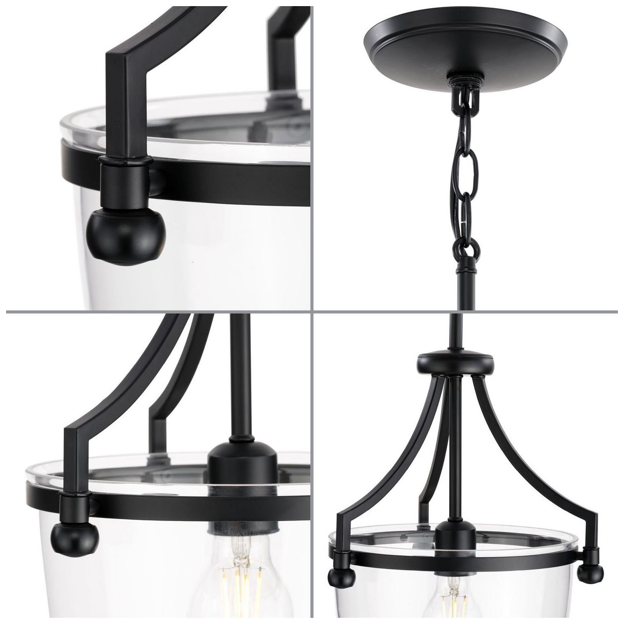 Image 6 Parkhurst Collection One-Light Clear Glass Mini-Pendant Light more views