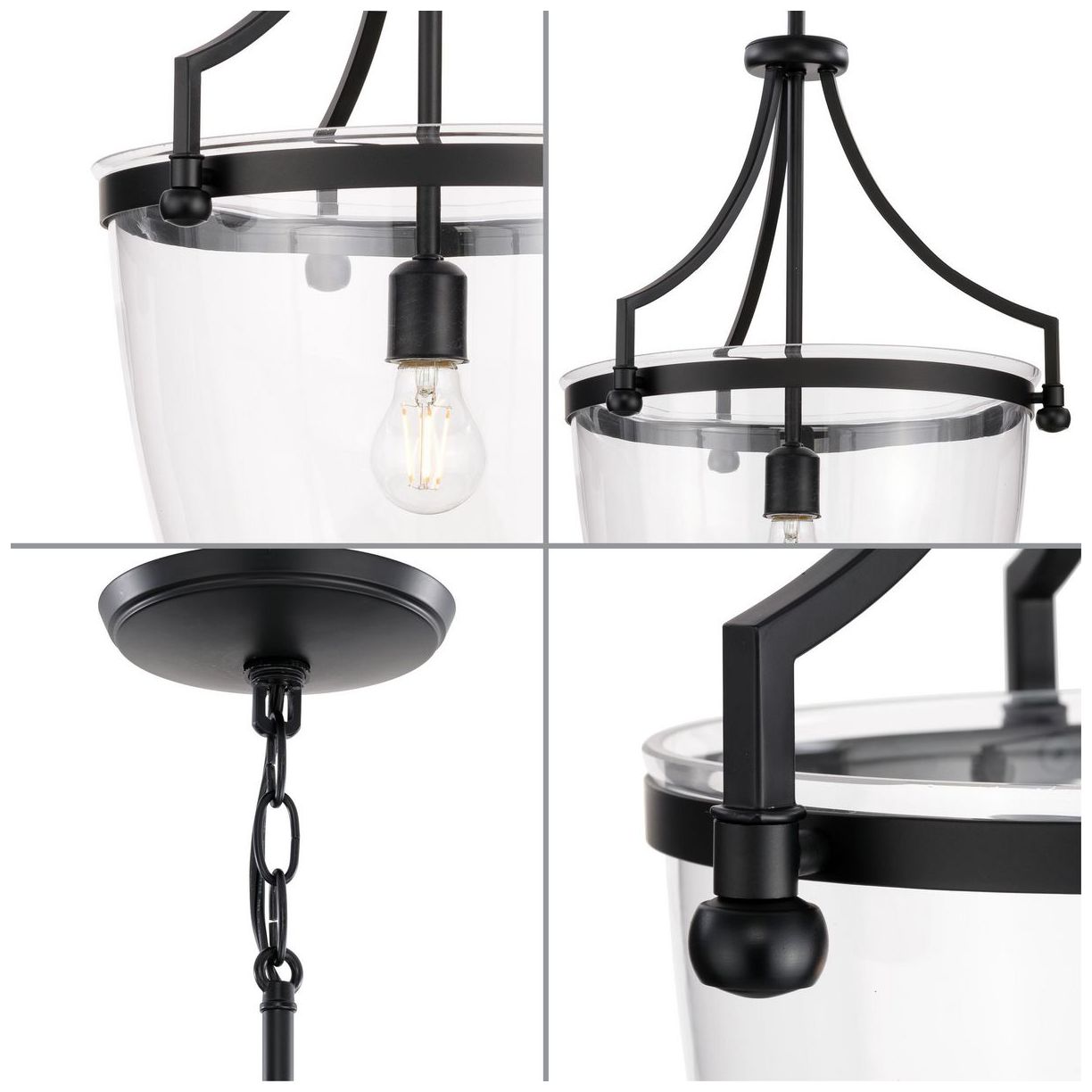 Image 5 Parkhurst Collection One-Light Clear Glass Pendant Light more views