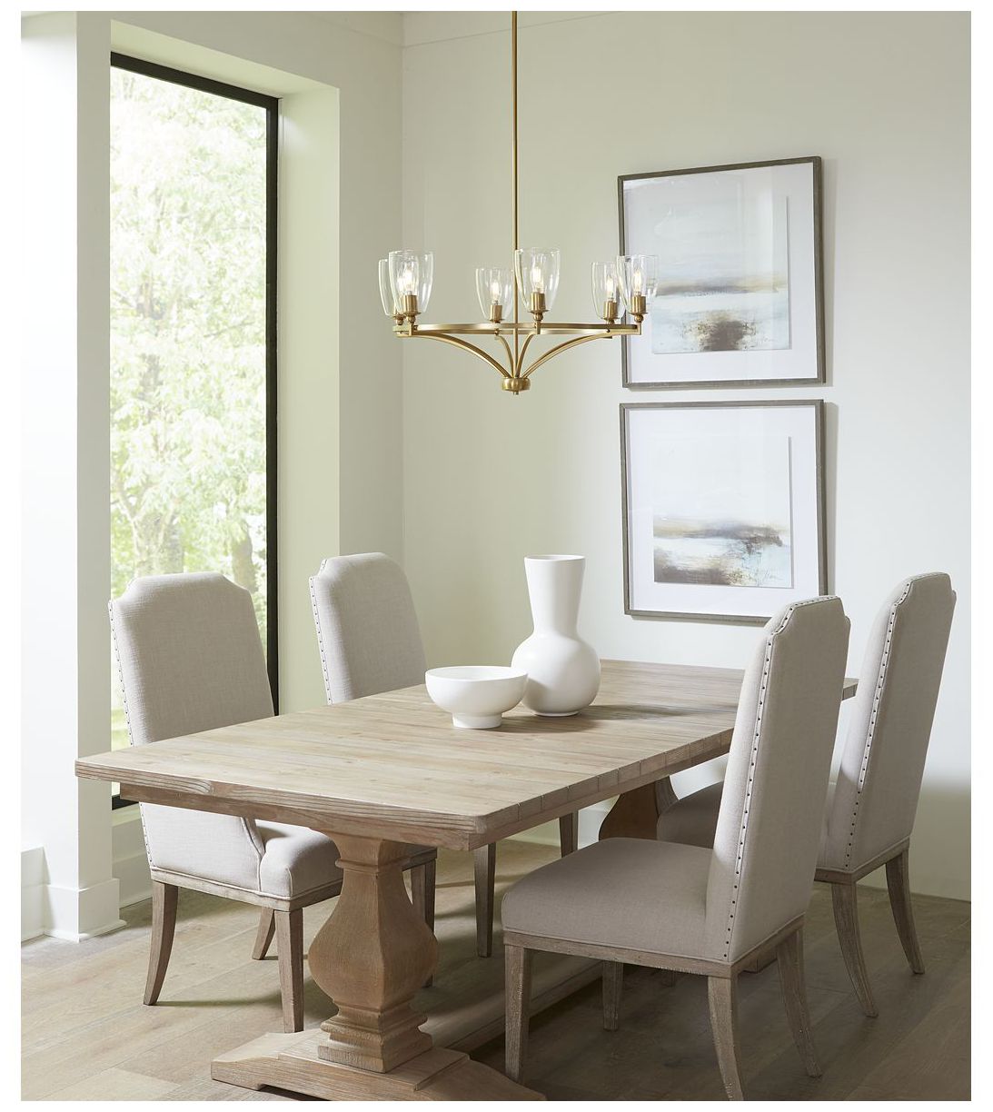Image 2 Parkhurst Collection Six-Light Clear Glass Chandelier Light more views