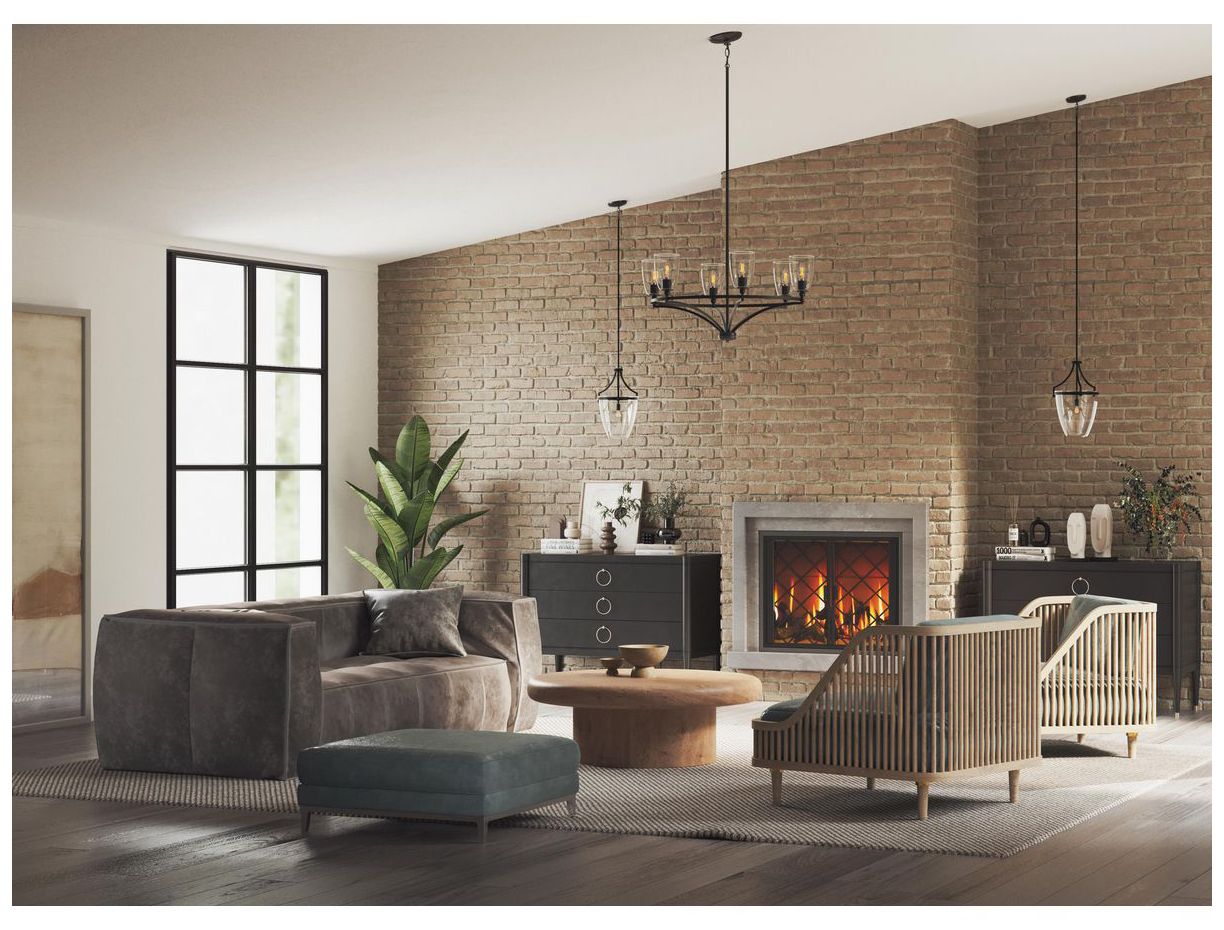 Image 2 Parkhurst Collection Six-Light Clear Glass Chandelier Light more views