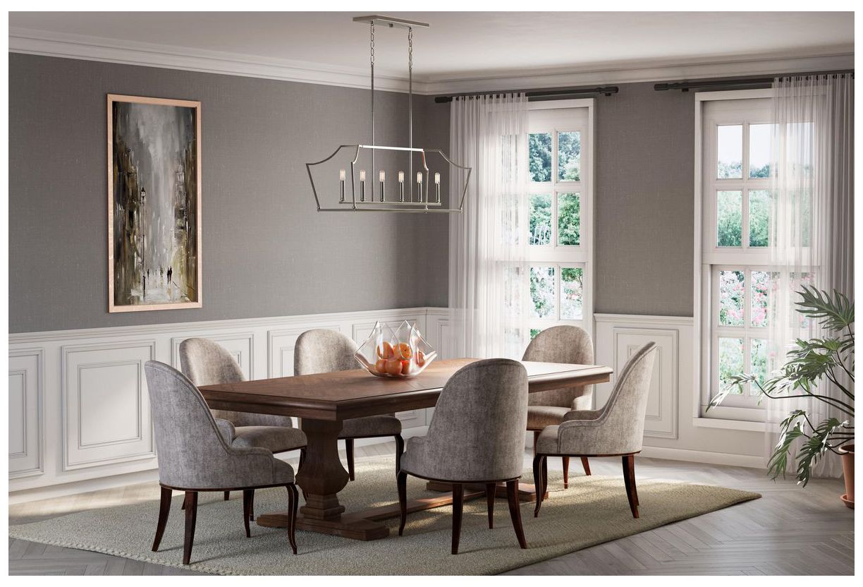 Image 2 Parkhurst Collection Six-Light Linear Island Chandelier Light more views