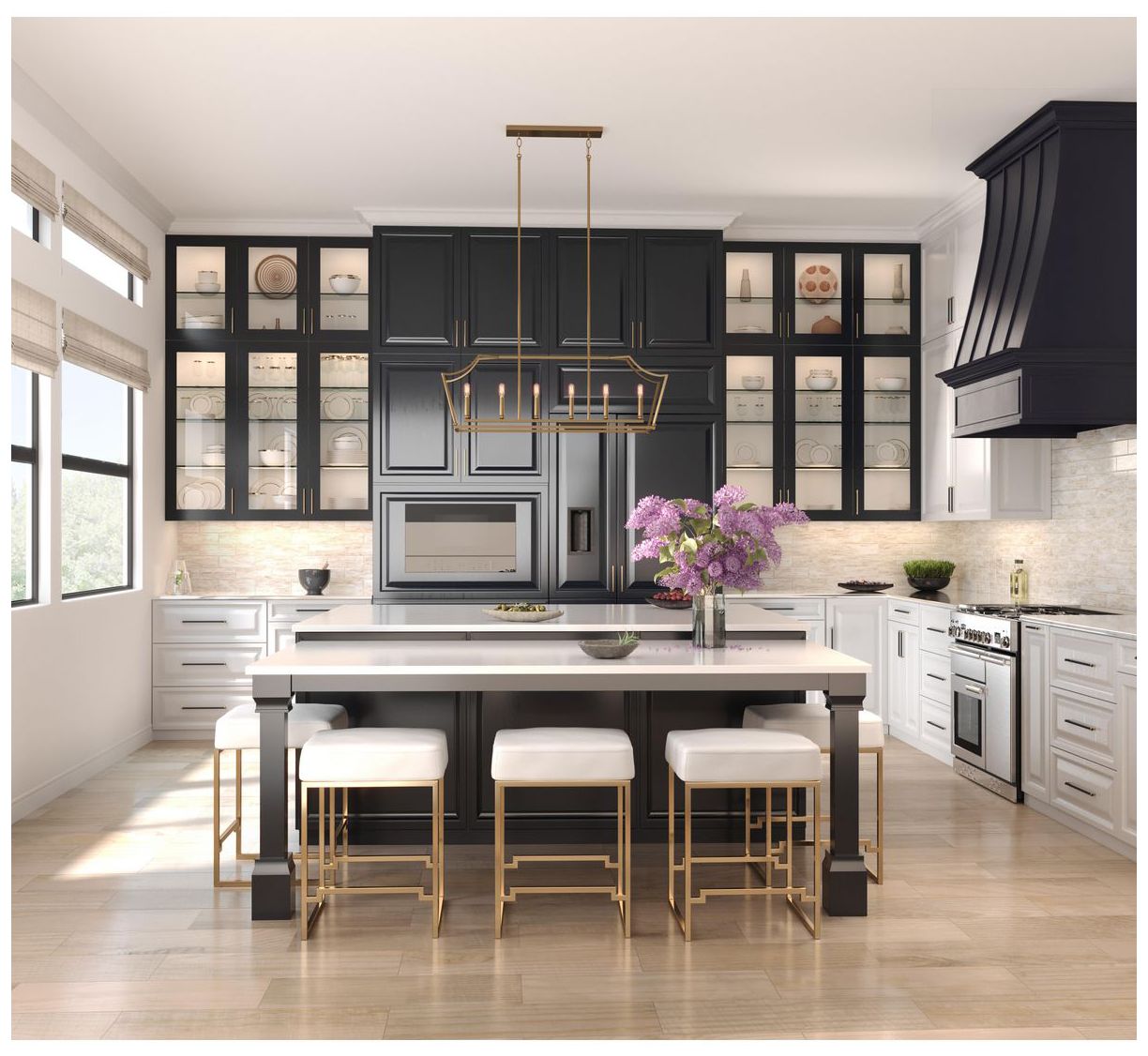 Image 2 Parkhurst Collection Six-Light Linear Island Chandelier Light more views