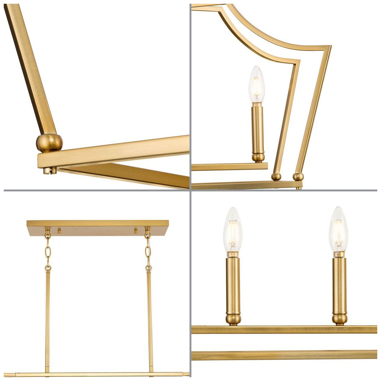 Image 3 Parkhurst Collection Six-Light Linear Island Chandelier Light more views
