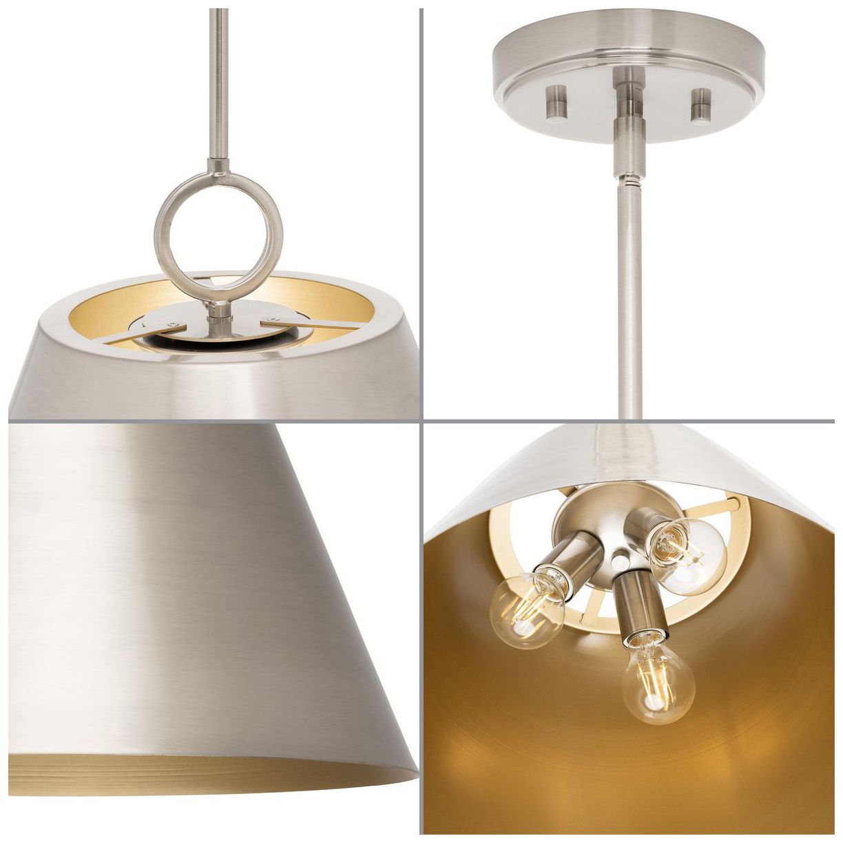 Image 5 Parkhurst Collection Three-Light Metal Pendant Light more views